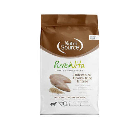 NUTRISOURCE PURE VITA CHICKEN & BROWN RICE 4LBS
