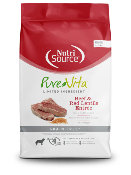 NUTRISOURCE PURE VITA GF BEEF & RED LENTILS 4 LBS