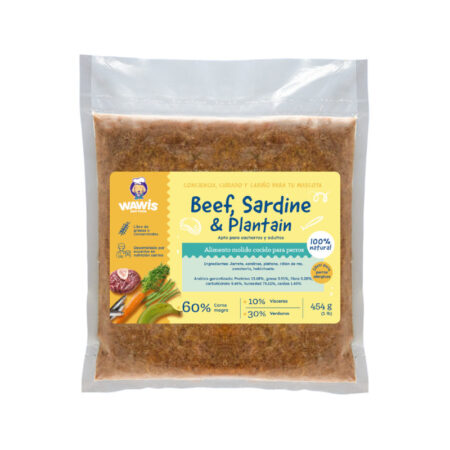WAWIS BEEF SARDINE AND PLANTAIN 1 LB